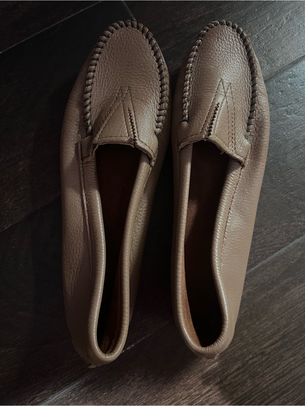 Minnetonka Leather Slip-On Loafers